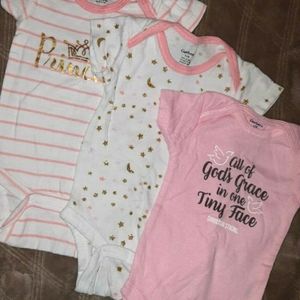 0-3 month girl onzies with tags